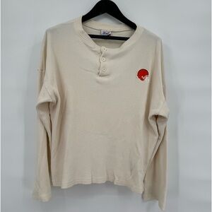 Warfields‎ All Out Fan Apparel Vintage 70s/80s Thermal Cleveland Browns size XL